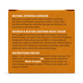 Image 3 for Soothing Sandalwood Night Cream, Ayurvedic Night Restore Face Moisturiser for Delicate, Normal to Dry Skin 50ml