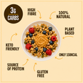 Image 3 for Go Low Glorious Granola Peanut Butter, Low sugar & Keto, Gluten free 240g