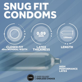 Image 3 for Snug Fit 49mm Large Condoms Vegan Latex 56 Pack