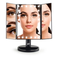 Image 3 for 24 LED Touch Dimmable 3 Way Makeup Mirror with 2 & 3X Magnification - black