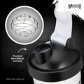 Image 5 for Protein Shaker Bottle, 600ml Leakproof BPA-Free Gym Shaker with Wire Mixing Ball, Clear