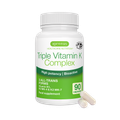 Image 1 for High Strength Vitamin K Complex 2700 mcg, Vitamin K1 & K2 (MK-4 & MK-7), Clean Label, 90 Capsules