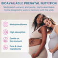 Image 2 for Methylated Prenatal Multivitamin, with Methylfolate, Choline, Calcium, Gentle Iron, Clean Label, 60 Tablets