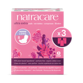 Image 1 for Ultra Extra Pads with wings 8 Count | Long/Night Pads | Pack of 3