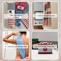 Image 2 for Spa Ritual Set – Turkish Towel, Handwoven Exfoliating Shower Mitt & Glow Soap Bar - Blue