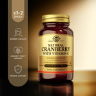 Solgar Natural Cranberry with Vitamin C 60 Vegi Capsules image 2