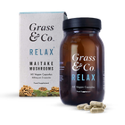 Grass & Co. RELAX Maitake Mushrooms with Ashwagandha + Magnesium 60 Vegan Capsules image 1
