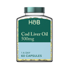 Holland & Barrett Pure Cod Liver Oil 500mg 60 Capsules image 1