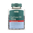 Holland & Barrett Pure Cod Liver Oil & Multivitamins 500mg 180 Capsules image 2