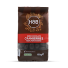 Holland & Barrett Dark Chocolate Cranberries 150g image 1