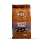 Holland & Barrett Milk Chocolate Peanut & Raisins 150g image 1