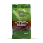Holland & Barrett No Added Sugar Milk Chocolate Brazil Nuts 150g image 1