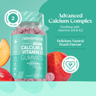 Novomins Calcium & Vitamin D Peach Flavoured 60 Gummies image 4