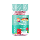 Novomins Kids Calcium, Vitamin D & K2 Strawberry Milkshake Flavour 30 Gummies image 1