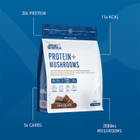 Applied Nutrition Protein+ Mushrooms Powder Chocolate 450g (15 Servings) image 4