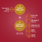 Seven Seas Omega-3 Fish Oil & Vitamin D Plus Turmeric 30 Tablets & 30 Capsules (1 Month Supply) image 4