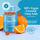 Novomins Vegan Omega 3-6-9 Orange Flavoured 60 Gummies image 4