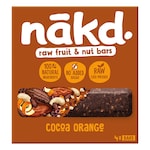 Nakd Raw Fruit & Nut Cocoa Orange Bars 4 x 35g