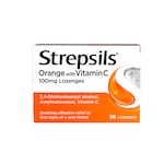 Strepsils Orange with Vitamin C 100mg 36 Lozenges