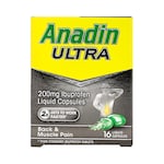 Anadin Ultra 200mg Ibuprofen Liquid Capsules