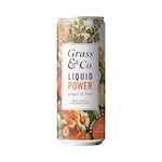 Grass & Co. Liquid Power (Ginger, Lime & Shiitake) Functional Sparkling Drink 250ml