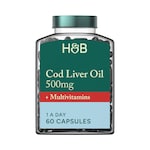 Holland & Barrett Pure Cod Liver Oil & Multivitamins 500mg 60 Capsules