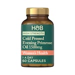 Holland & Barrett High Strength Cold Pressed Evening Primrose Oil 1500mg 60 Capsules