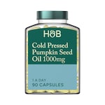 Holland & Barrett Cold Pressed Pumpkin Seed Oil 1000mg 90 Capsules