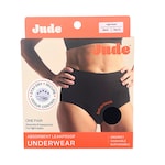 Jude Absorbent Leak Proof Underwear, Black, High Waist, Size XL