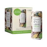 Grass & Co. Liquid Focus (Elderflower, Sicilian Lemon & Lion’s Mane) Functional Sparkling Drinks 4x 250ml