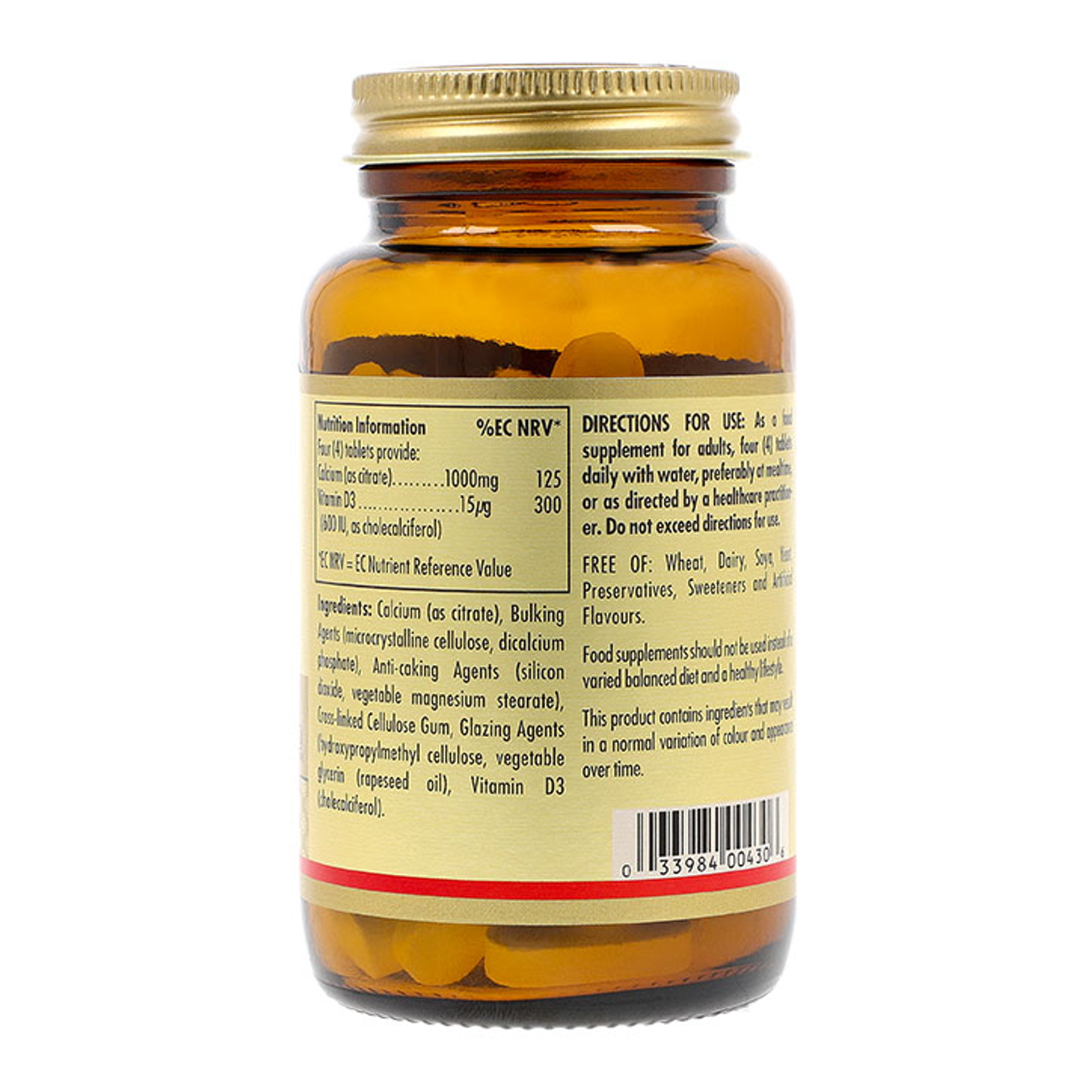 Solgar Calcium Citrate with Vitamin D3 Tablets | Holland & Barrett