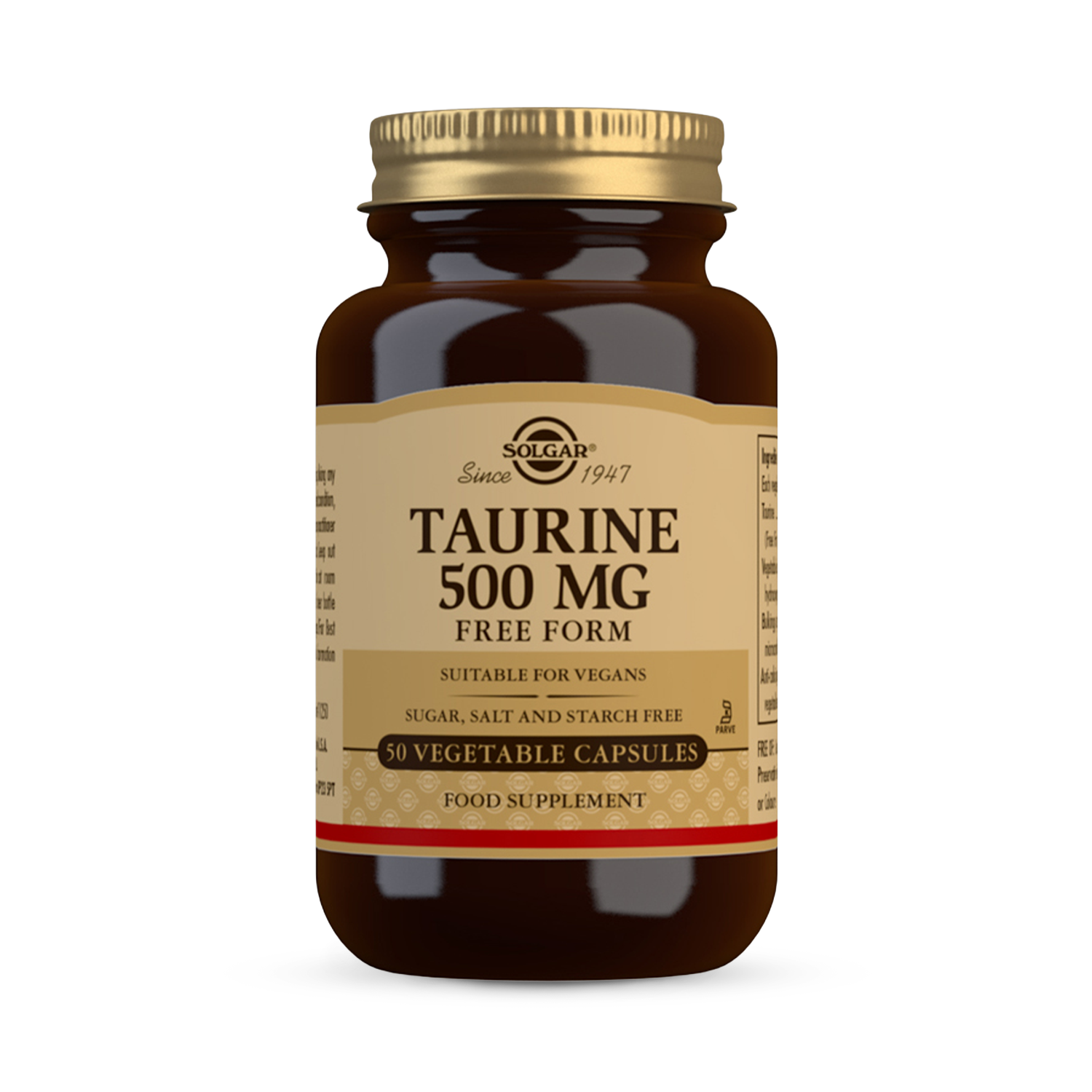 Solgar Taurine 500mg Vegetable 50 Capsules