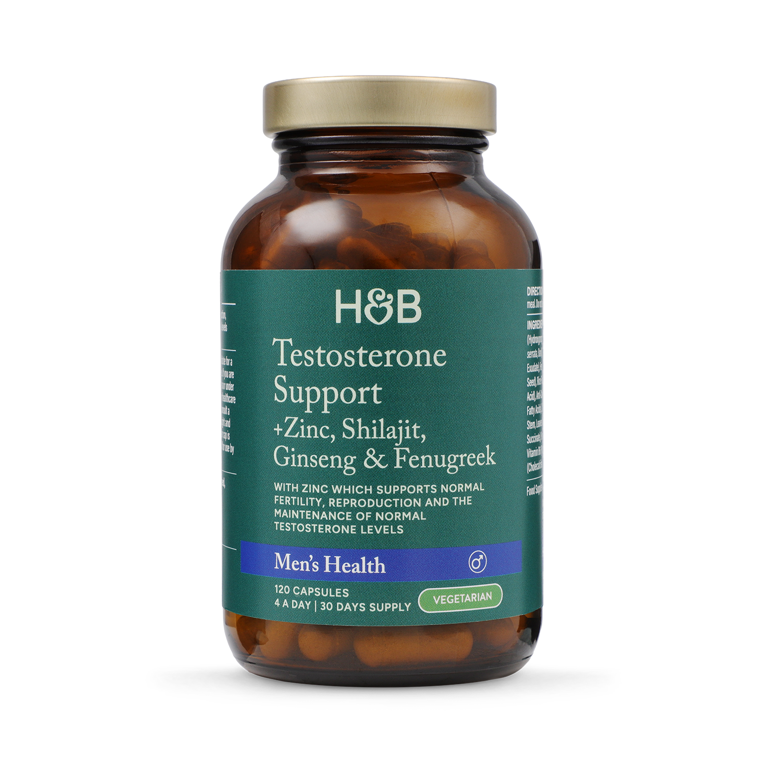 Holland & Barrett Testosterone Complex 120 Capsules