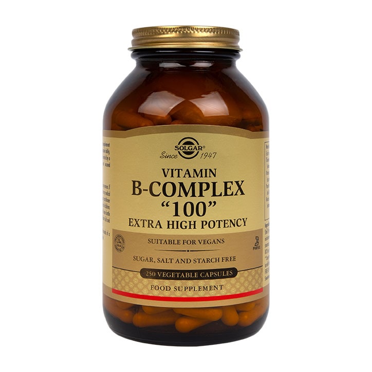 Solgar Vitamin B-Complex 100 Extra High Potency 250 Vegi Capsules ...