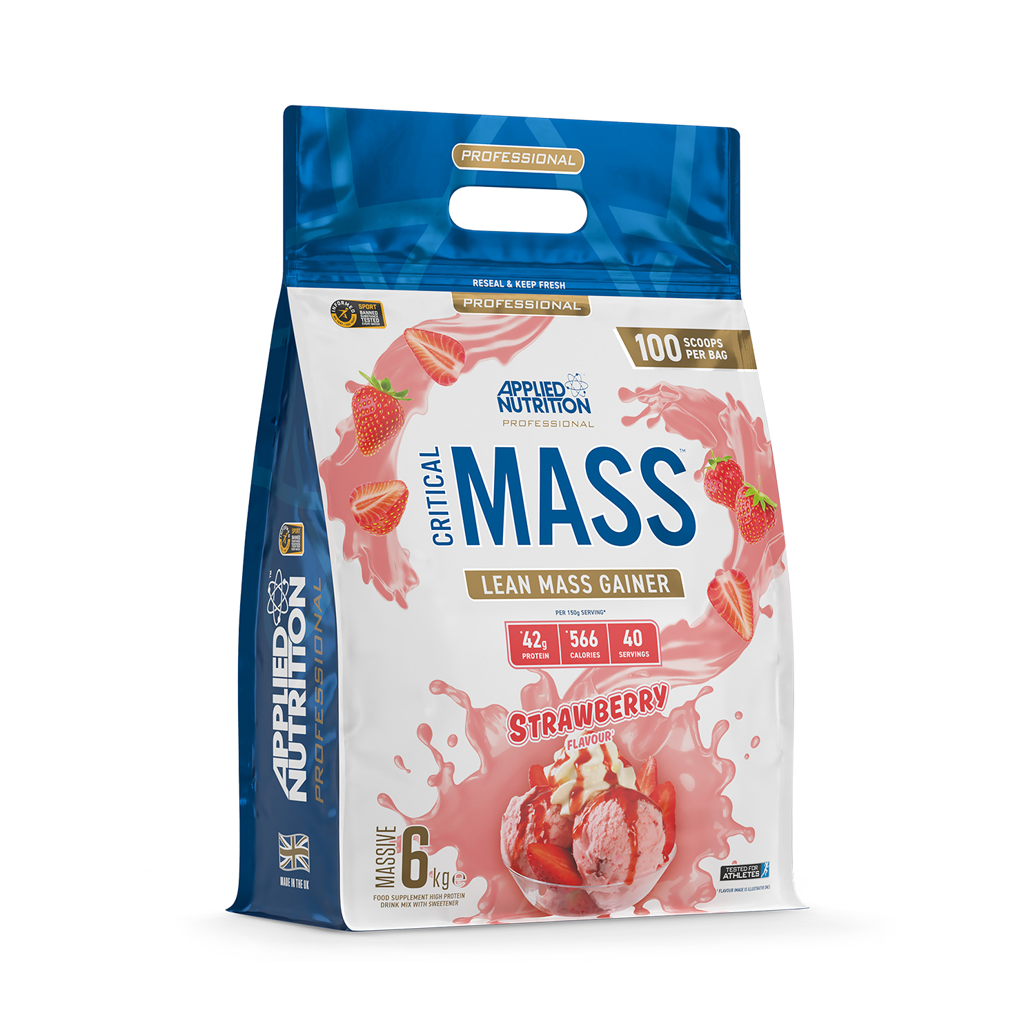 Applied Nutrition Critical Mass Professional Lean Mass Gainer Strawberry 6kg (40 Servings)