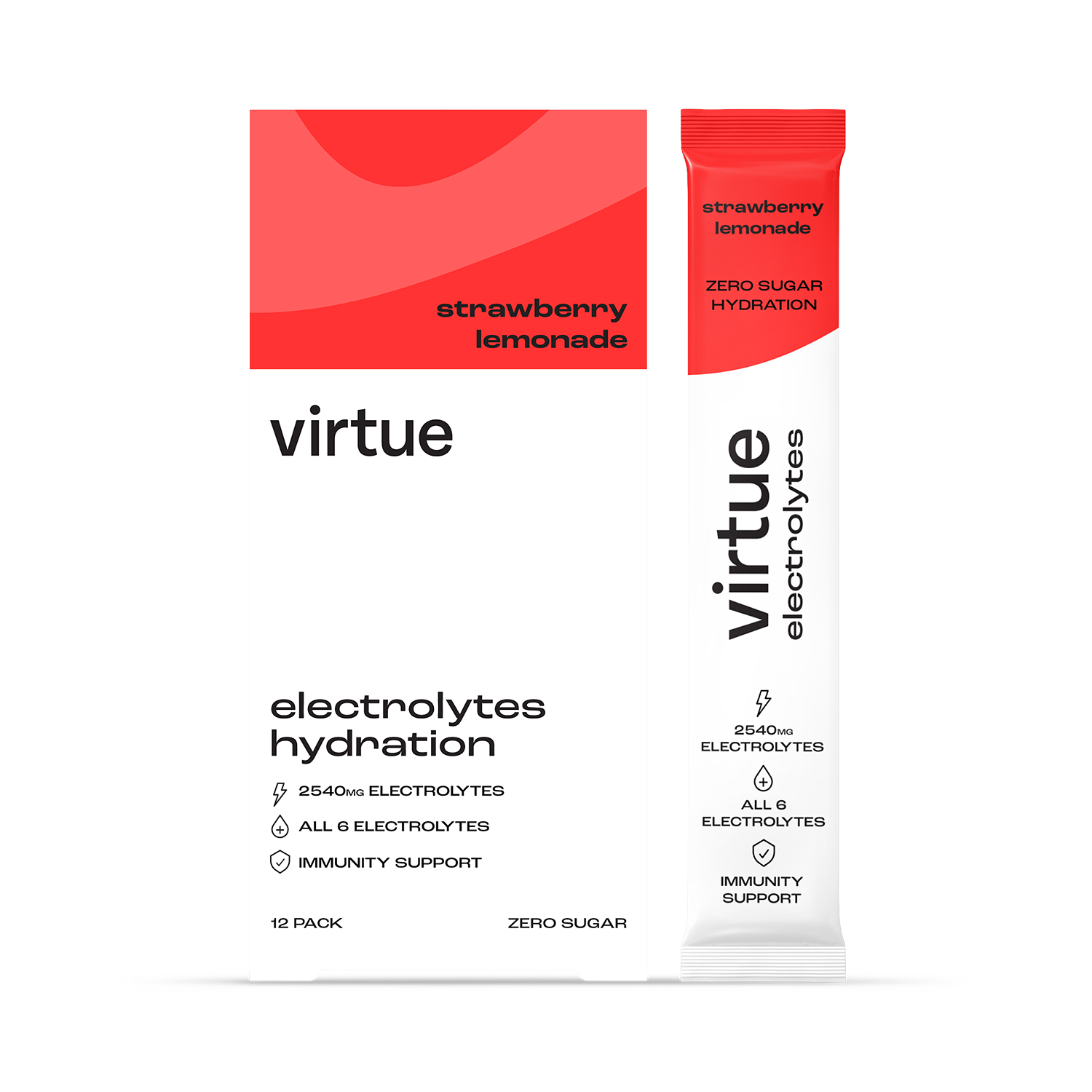Virtue Electrolytes Hydration - Strawberry Lemonade 12 Sachets