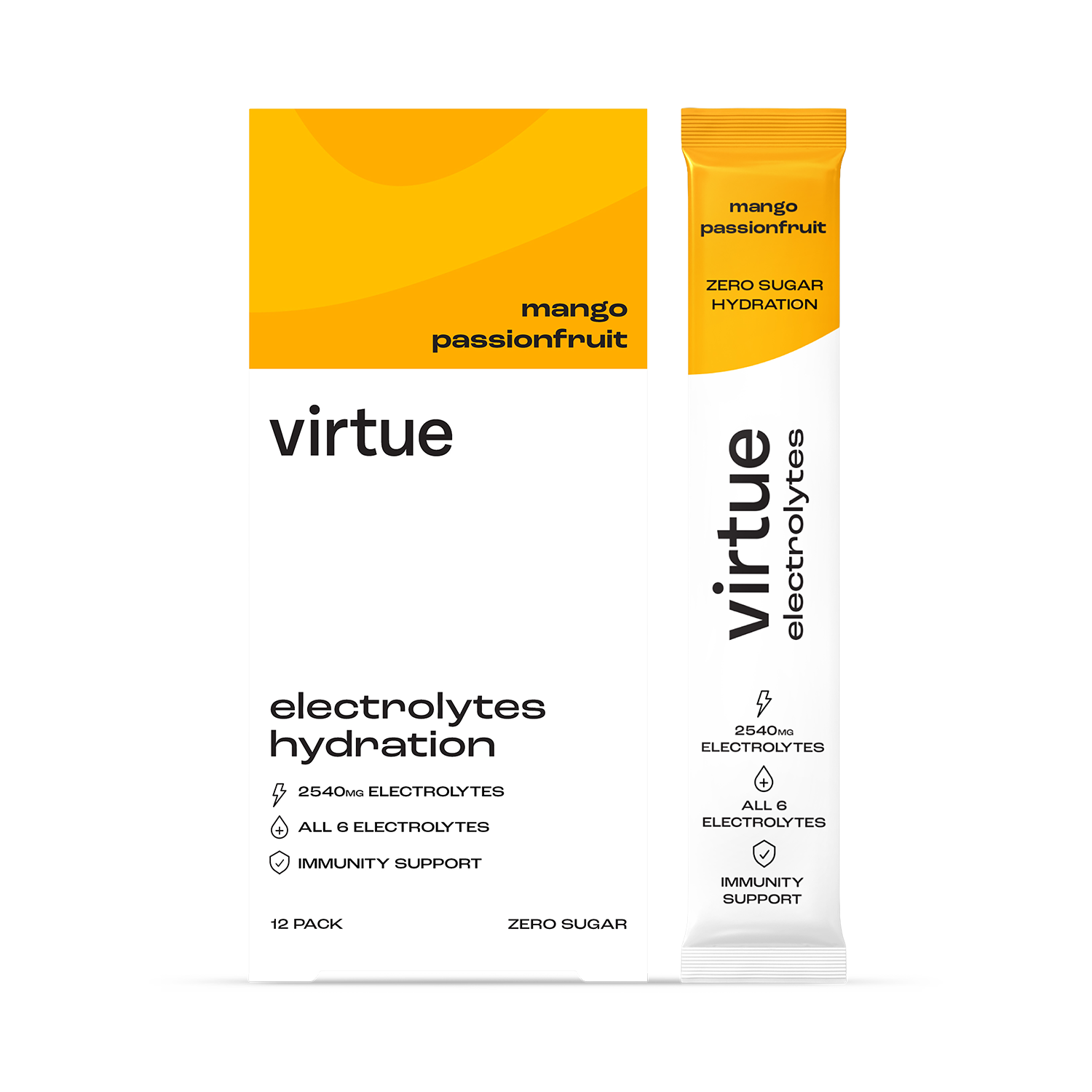 Virtue Electrolytes Hydration - Mango Passionfruit 12 Sachets