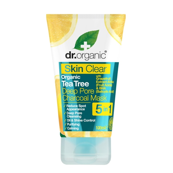 Dr Organic Skin Clear Organic Tea Tree Deep Pore Charcoal Mask 100ml