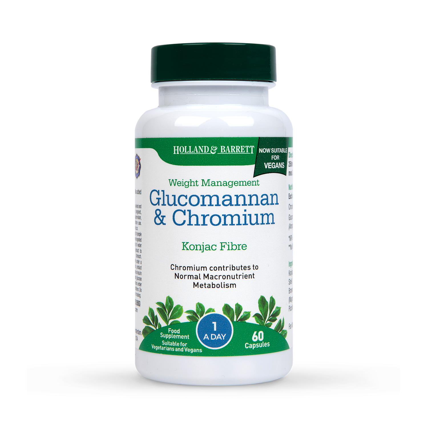 Holland & Barrett Glucomannan & Chromium 60 Capsules