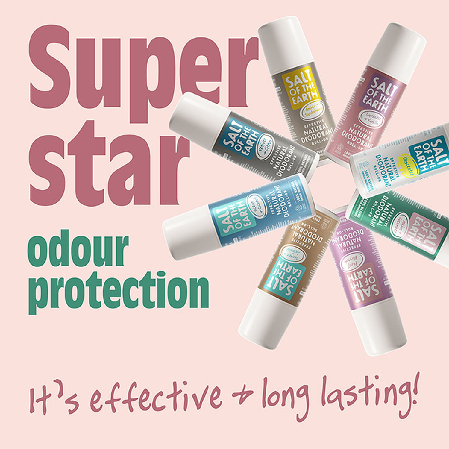 Salt of the Earth Pure Aura Melon & Cucumber RollOn Natural Deodorant