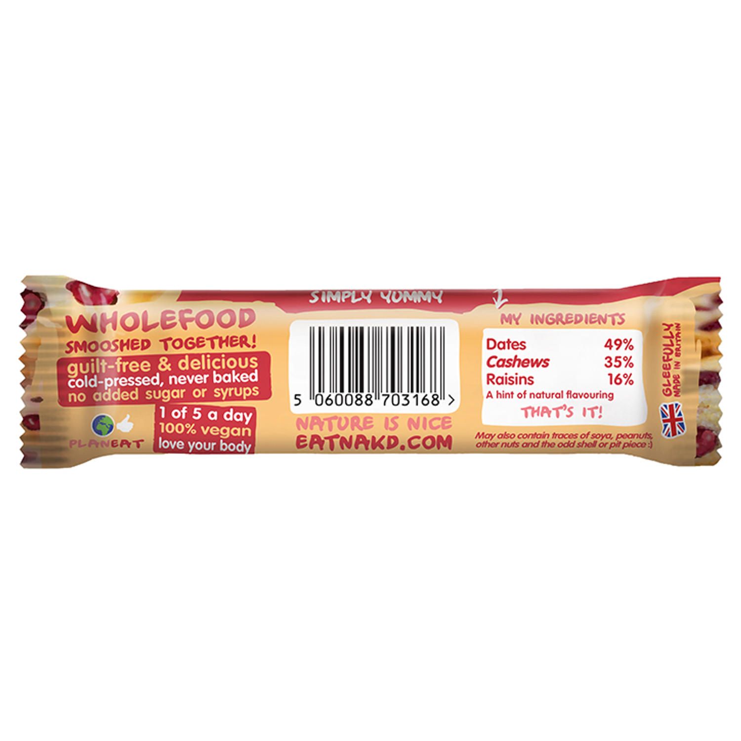 Nakd Raw Fruit & Nut Bar Bakewell Tart 18 x 35g Holland & Barrett