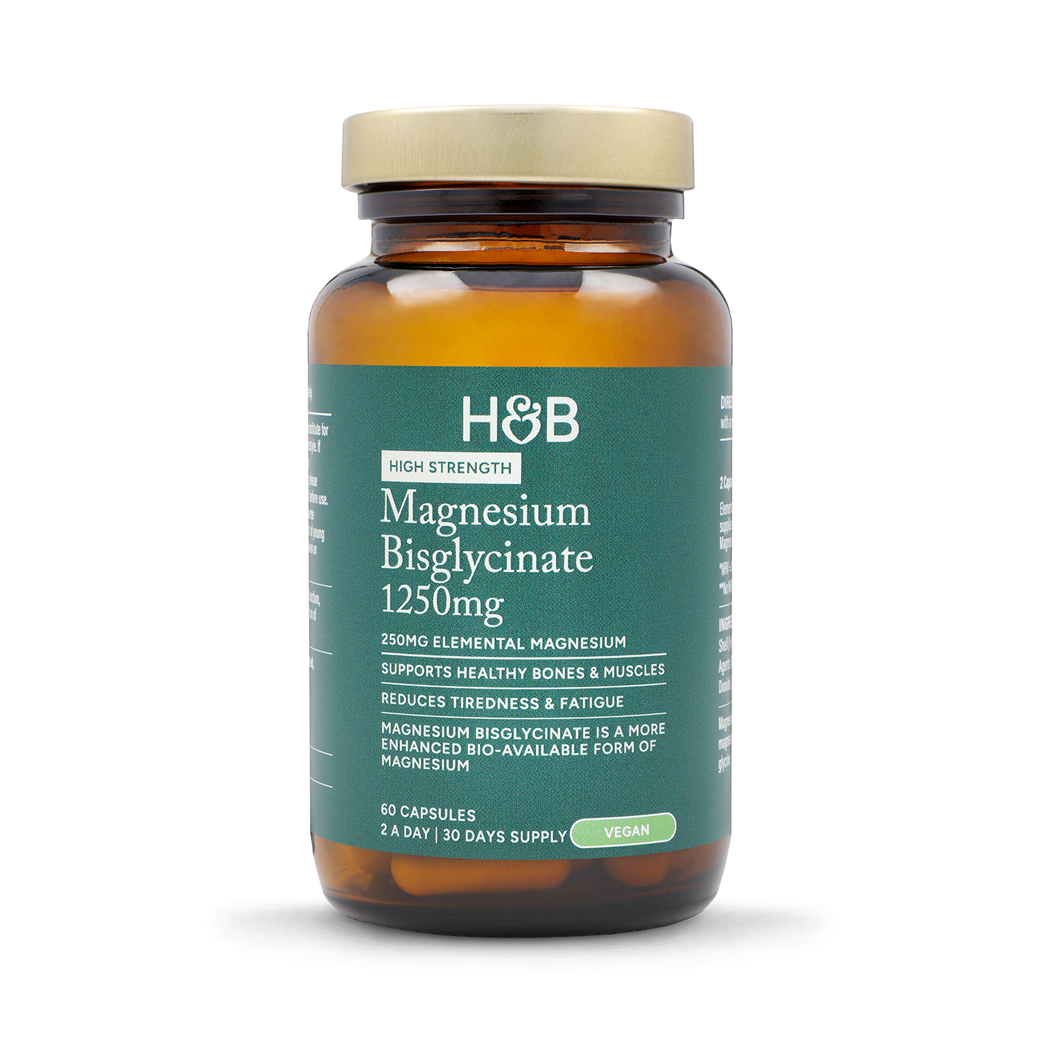 Holland & Barrett Magnesium Bisglycinate 1250mg 60 Capsules