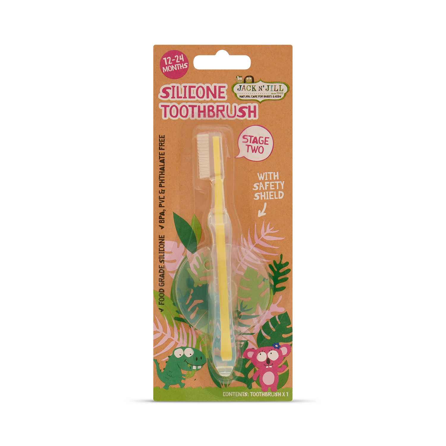 Jack N' Jill Silicone Toothbrush - Stage 2 - The Natural Baby Company
