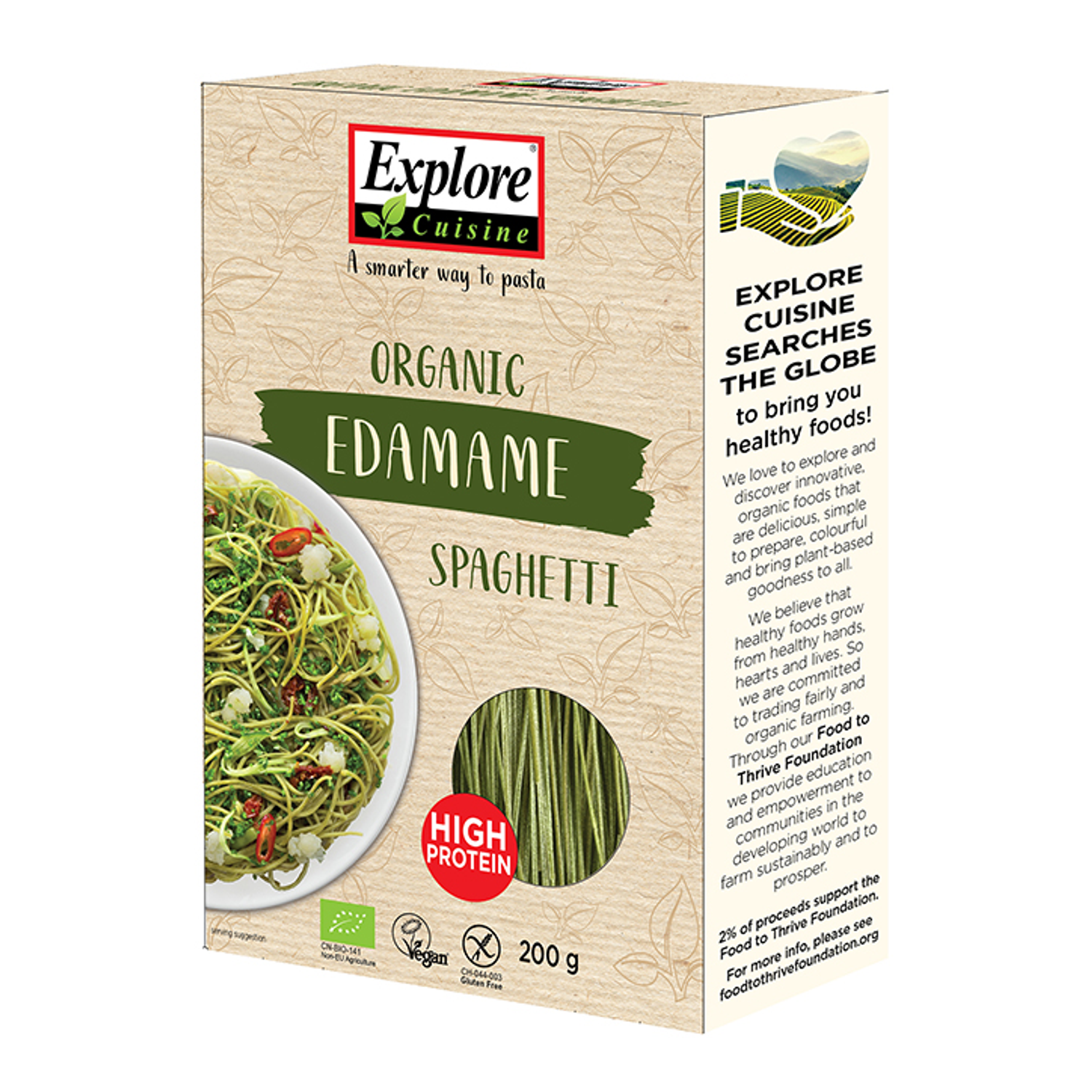 Explore Cuisine Organic Gluten Free Edamame Spaghetti Holland & Barrett