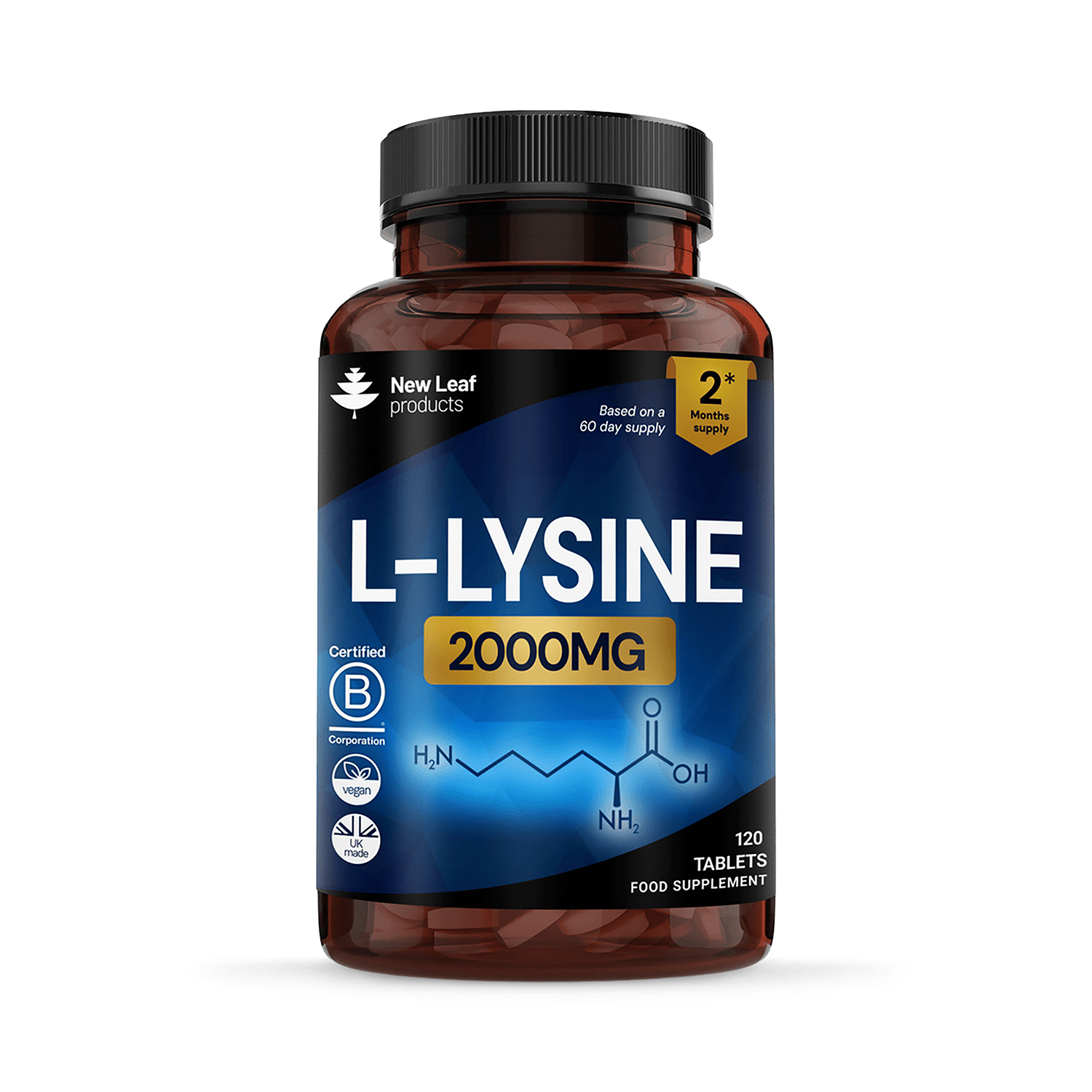 New Leaf Products L-Lysine 120 Tablets
