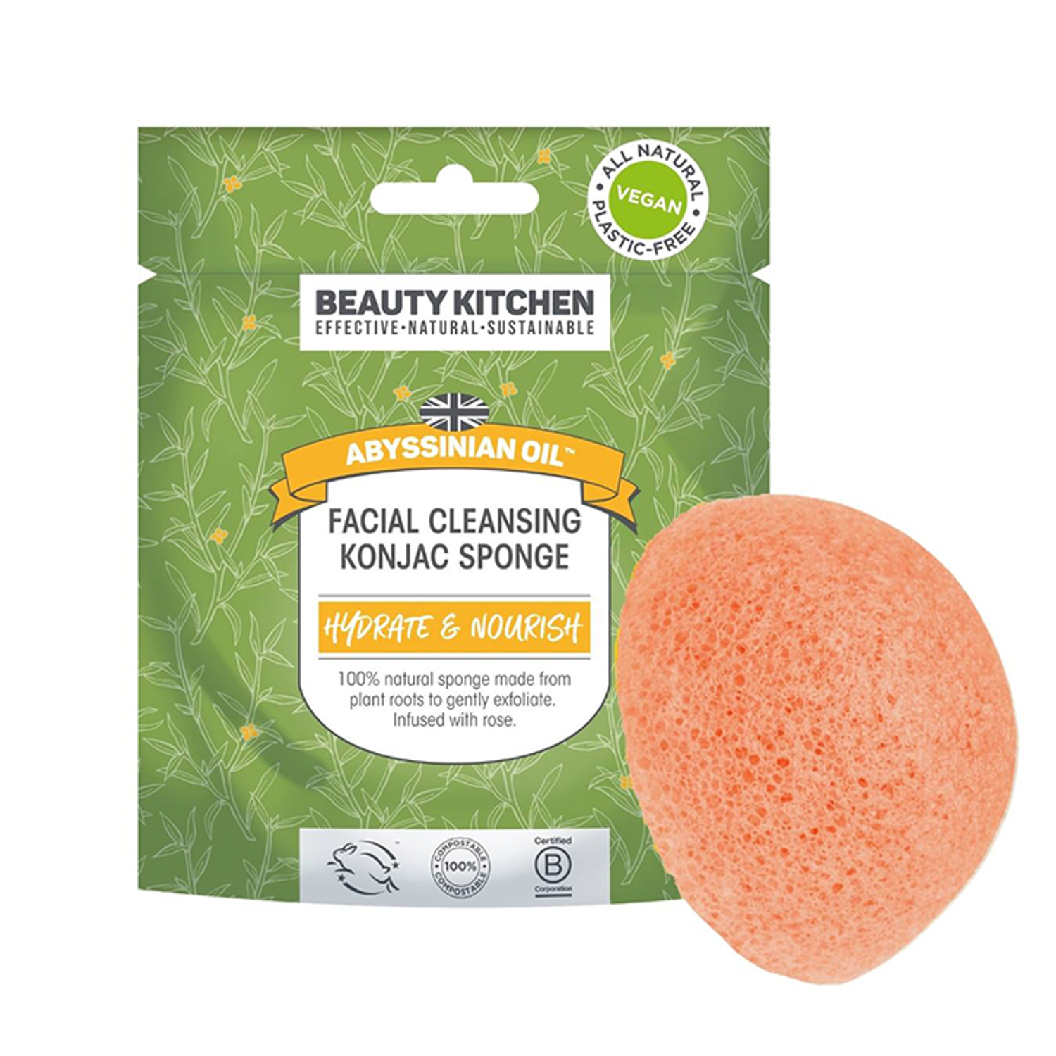 Beauty Kitchen Abyssinian Oil Facial Cleansing Konjac Sponge Holland
