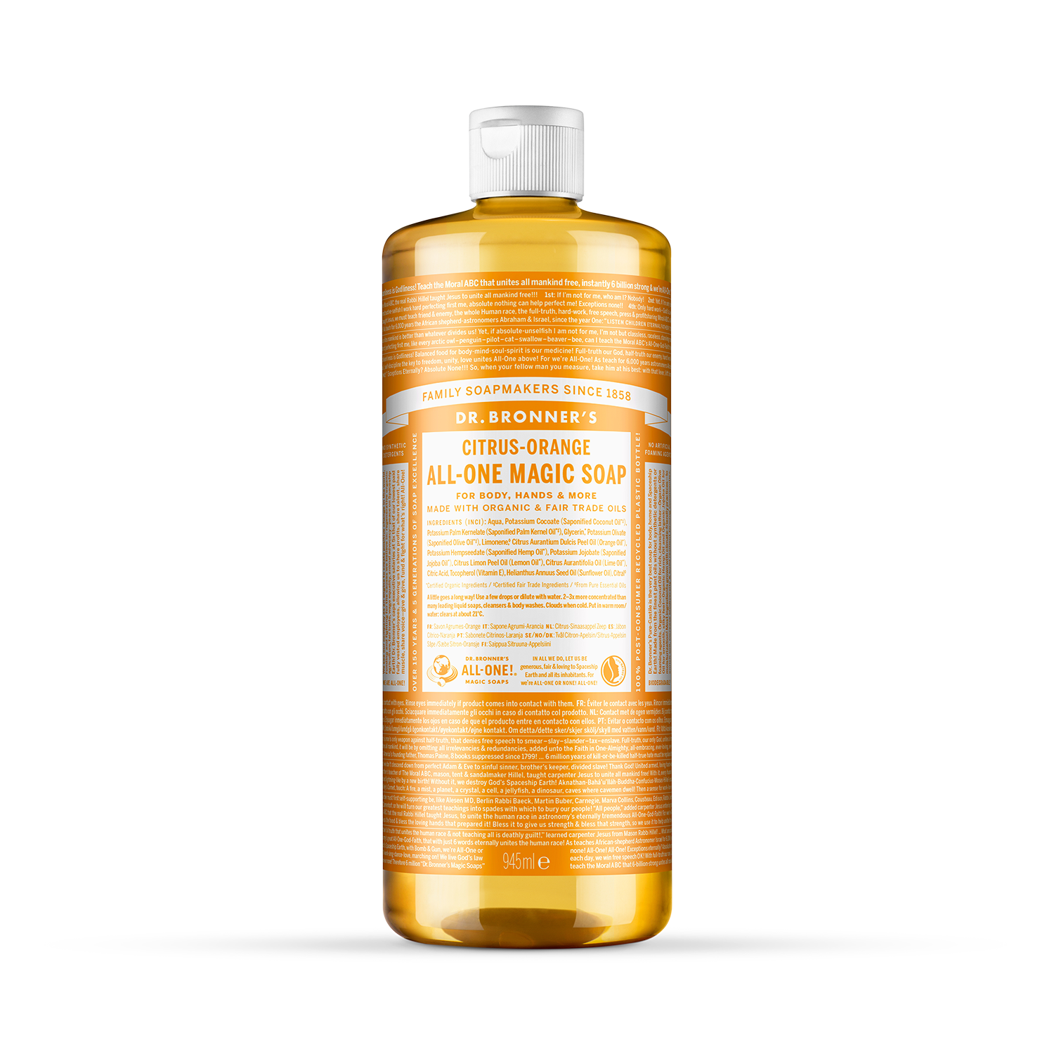 Dr. Bronner's Citrus Magic Soap 4本セット Citrus Pure-Castile Bar Soap made with Organic Ingredients