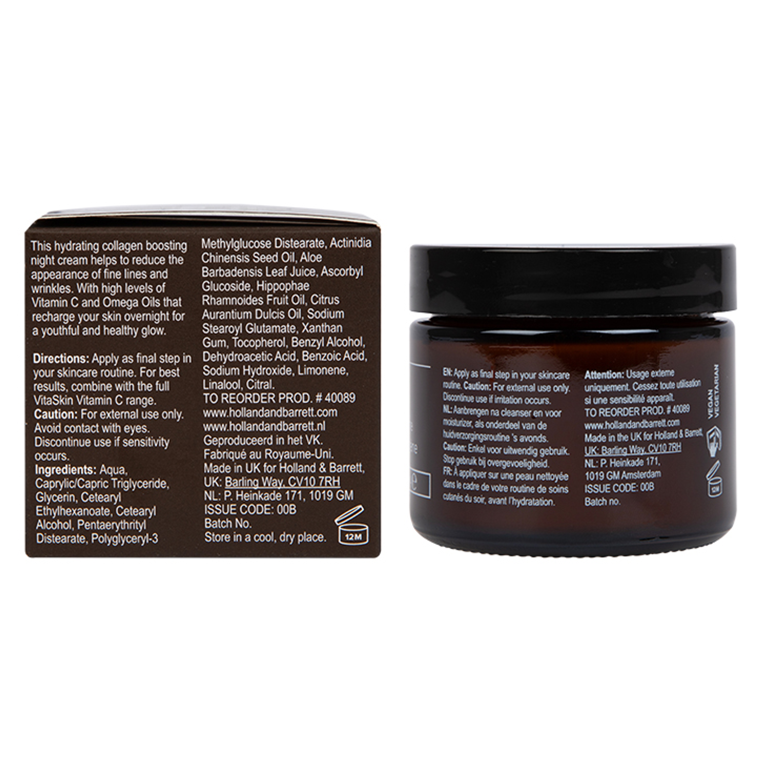 Vitaskin Vitamin C Collagen Boosting Night Cream H&B