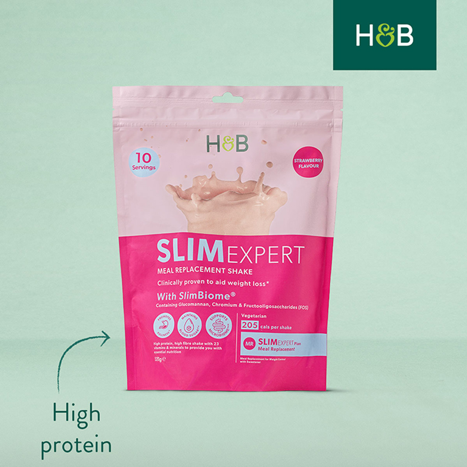SlimExpert Strawberry Meal Replacement Shake Holland & Barrett