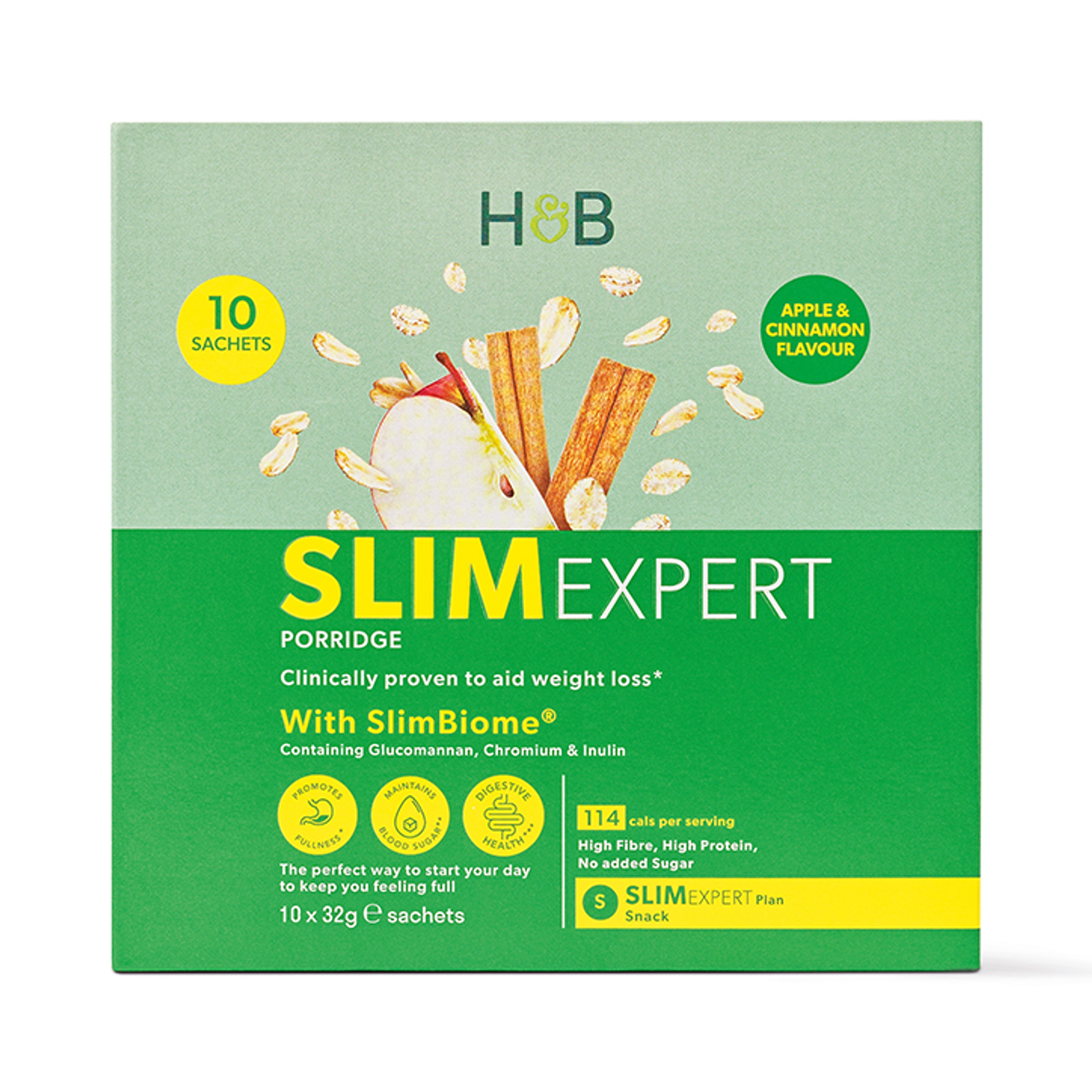 SlimExpert Apple & Cinnamon Porridge Sachets Holland & Barrett